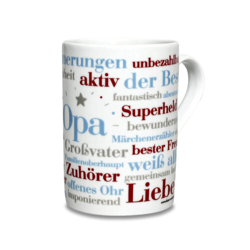 Die Kaffeetasse Opa Wörter.