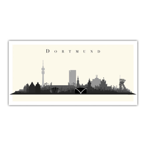 Poster Dortmunder Skyline (100x50 cm)