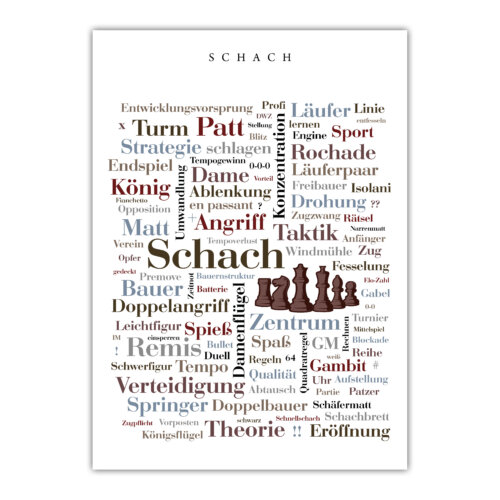 Poster Schach Wörter