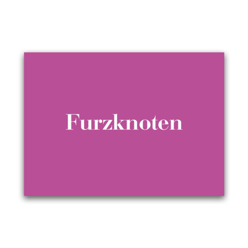 Postkarte Furzknoten in pink für liebe Grüße.