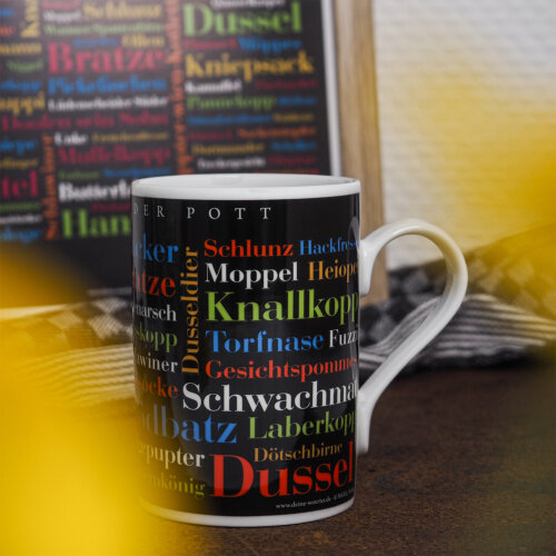 Die Tasse mit den Ruhrpott Schimpfwörtern.